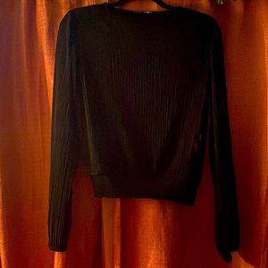 Zara crimped blouse, Size SM . Worn once in excellent condition.